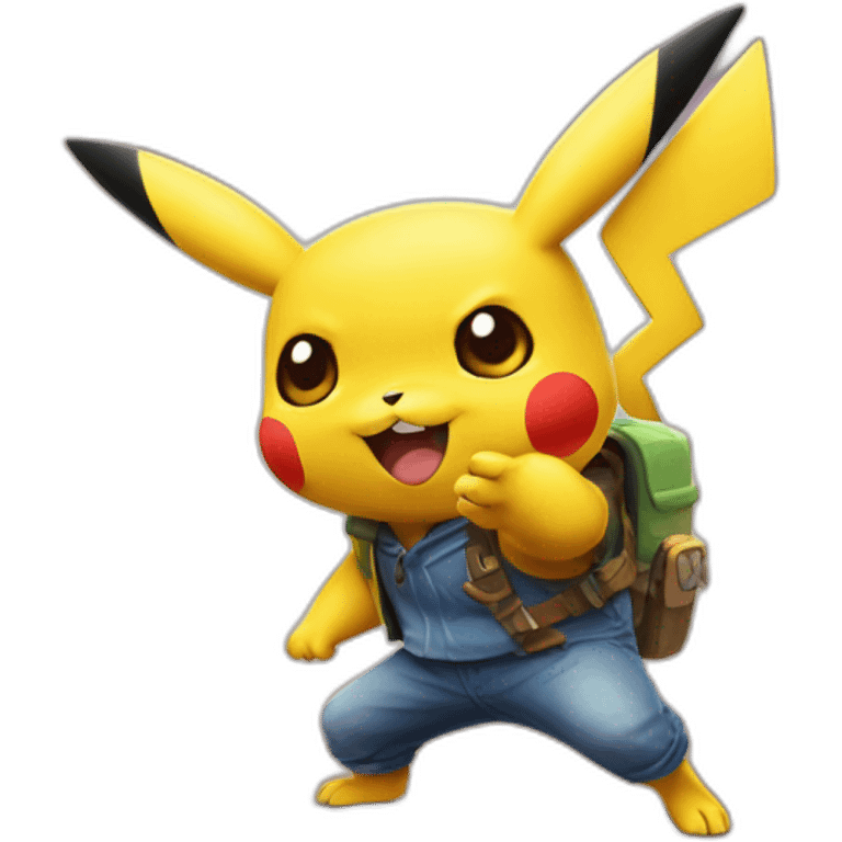 Pikachu qui joue a fortnite  emoji