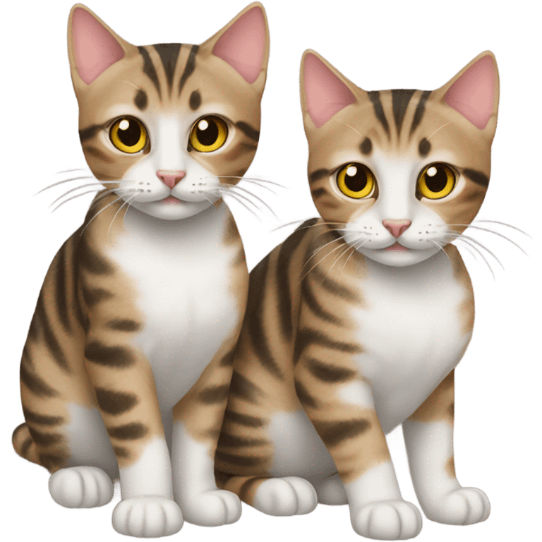 2 tabby cats emoji