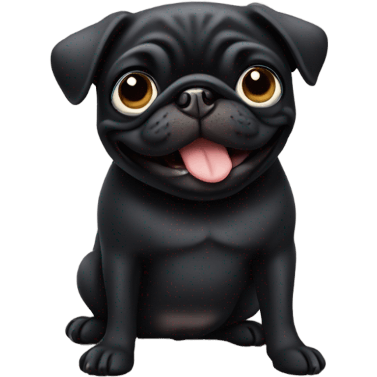 Black pug giving a thumbs up emoji