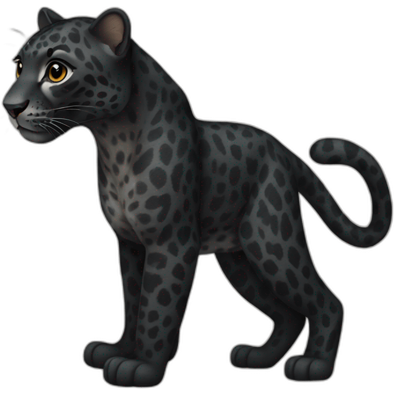 melanistic leopard emoji