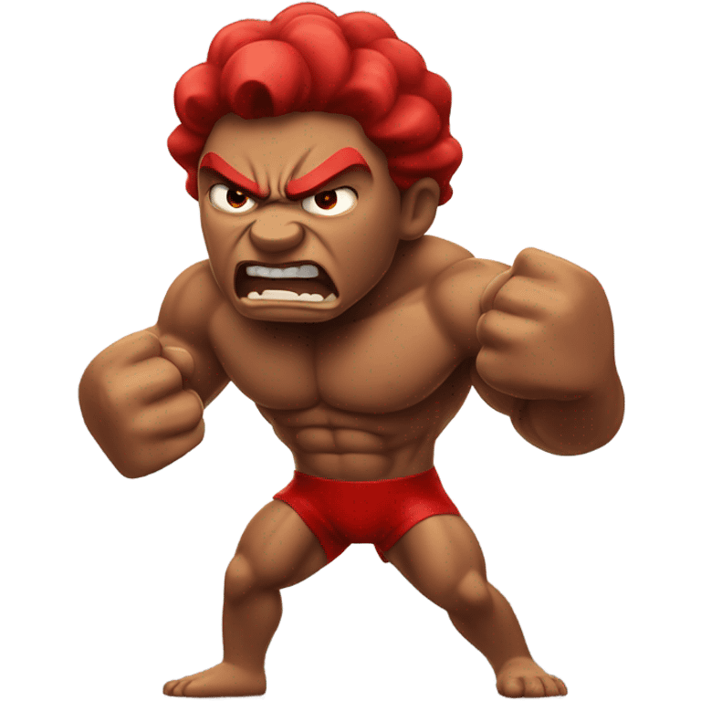 Angry red hulk emoji