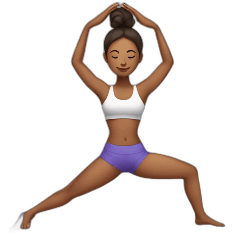 yoga woman with men emoji