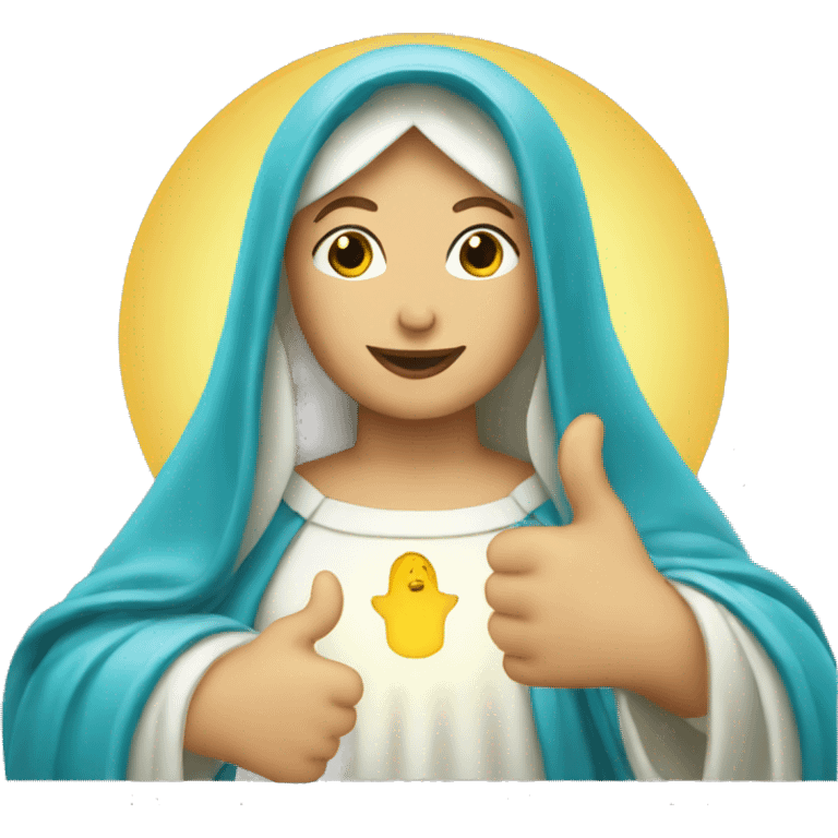 virgin mary thumbs up emoji