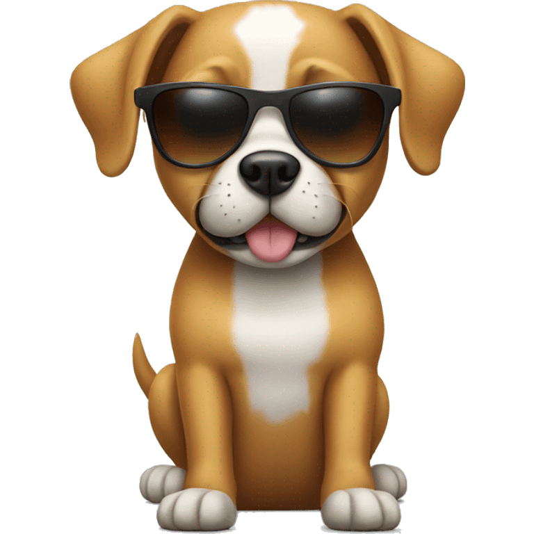 dog with sunglasses and shoes emoji