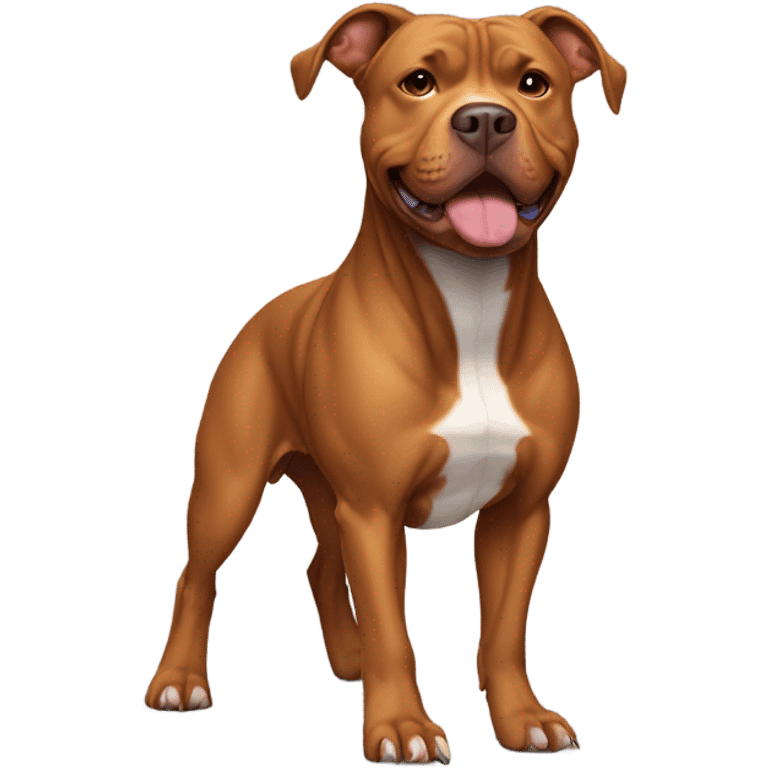 Brown pit bull  emoji