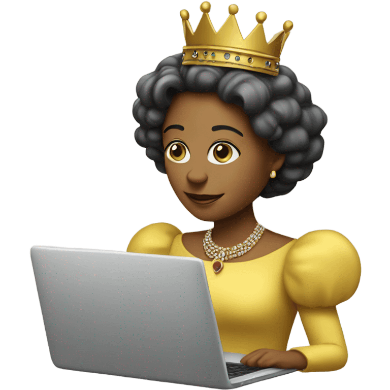 queen with laptop emoji