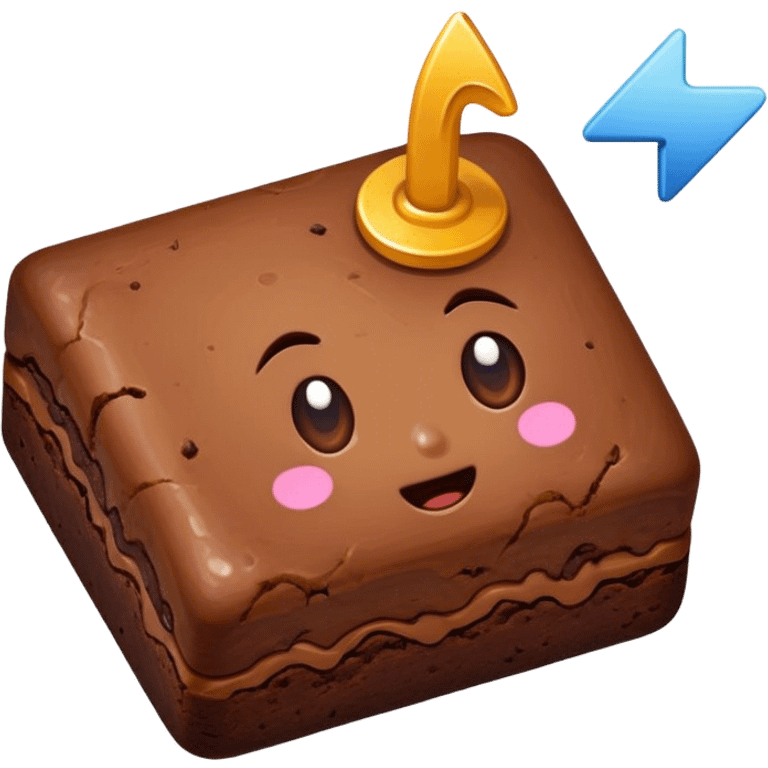 A food brownie getting points emoji