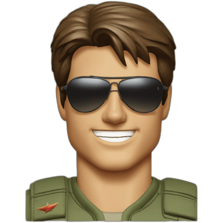 tom cruise with sunglasses　of top gun emoji