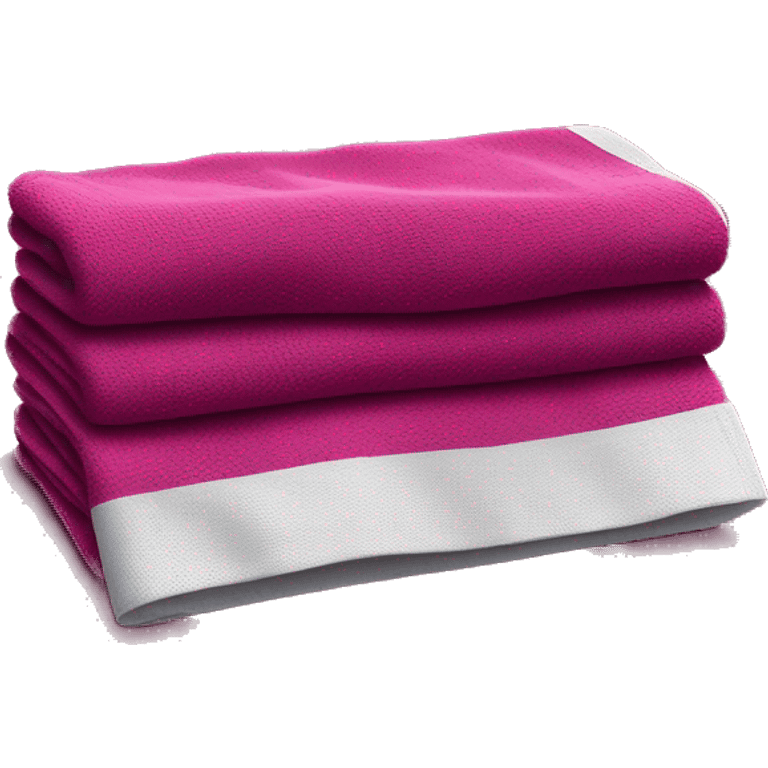 Realistic folded magenta dish towel emoji