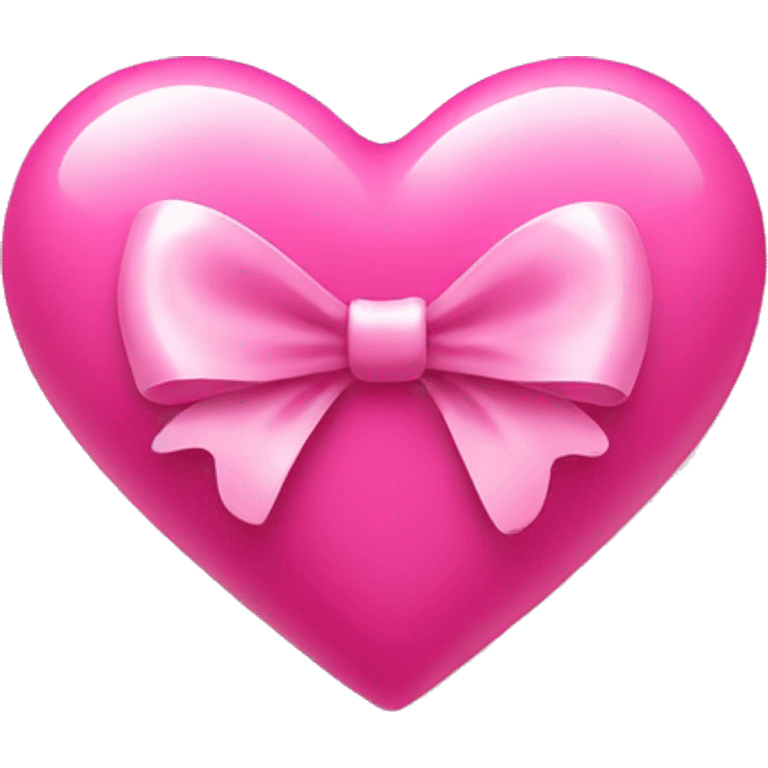 Pink heart with bow emoji