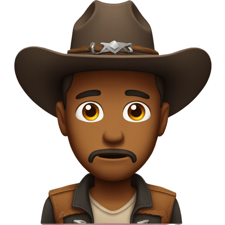 Sad cowboy emoji