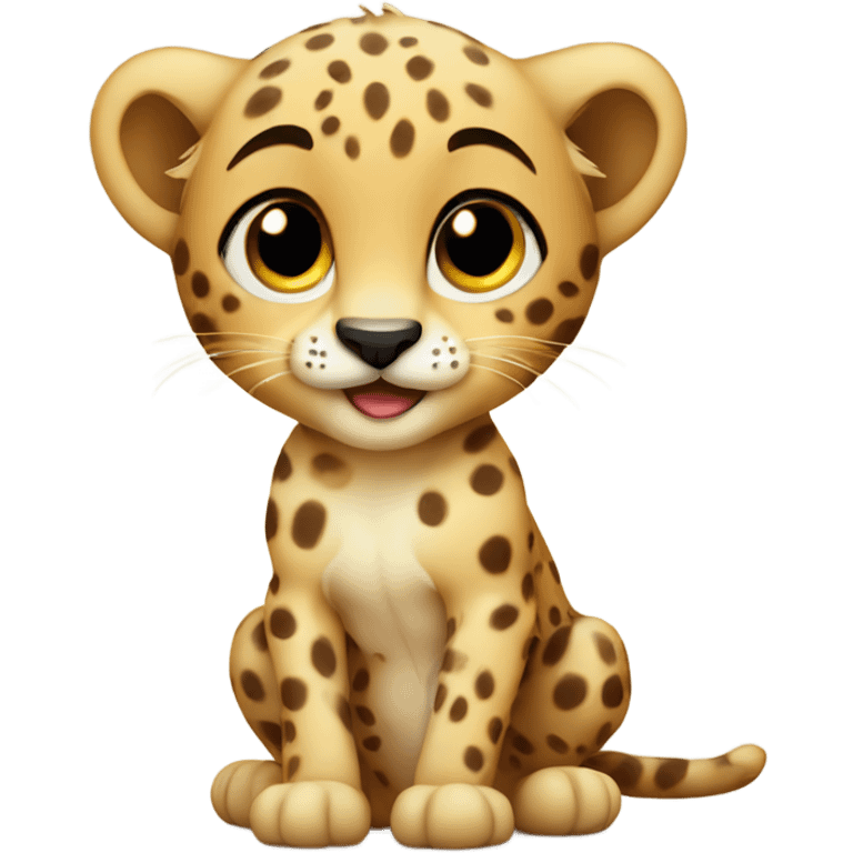 adorable baby cheetah emoji