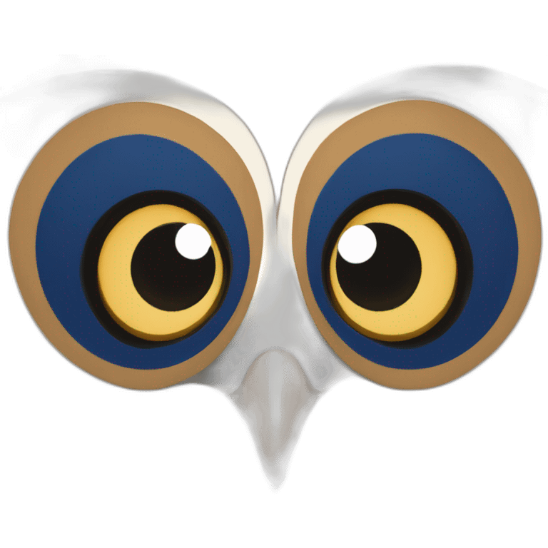 Barn Owl wearing blue and white striped shirt emoji