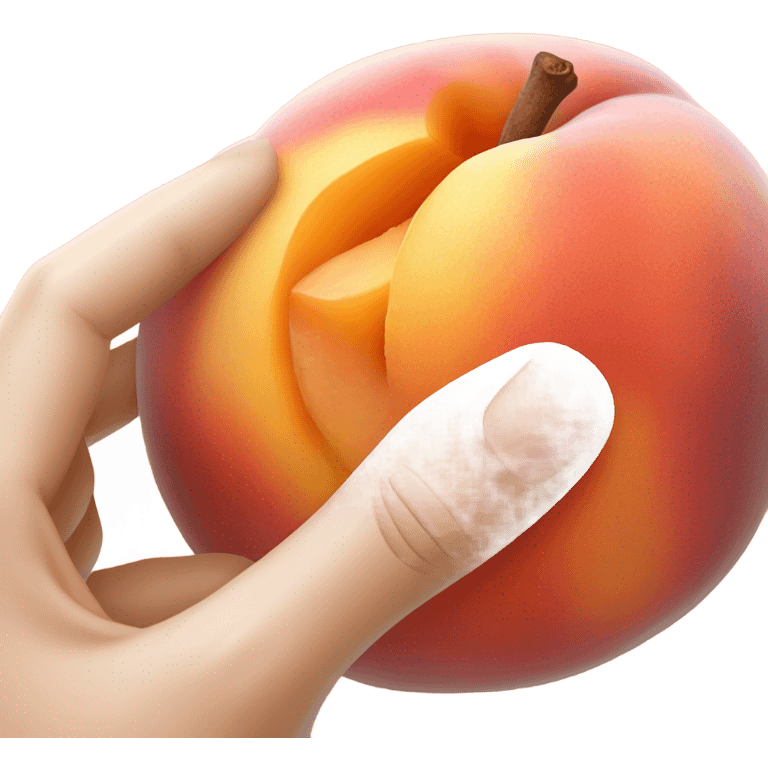 Licking peach emoji