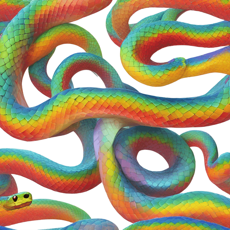 Rainbow snake emoji