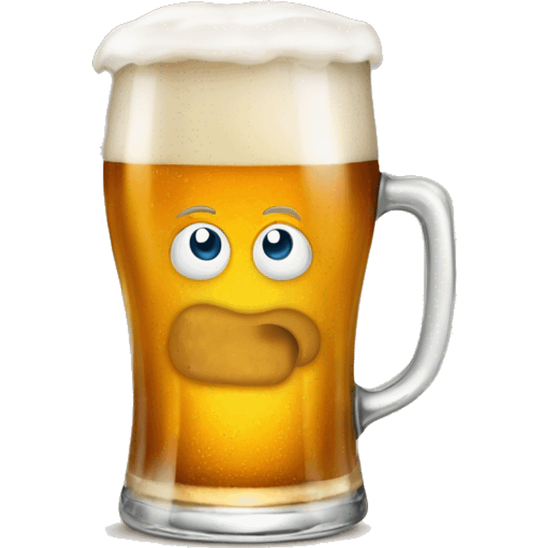 WEizenbierglas geföllt mit bier emoji