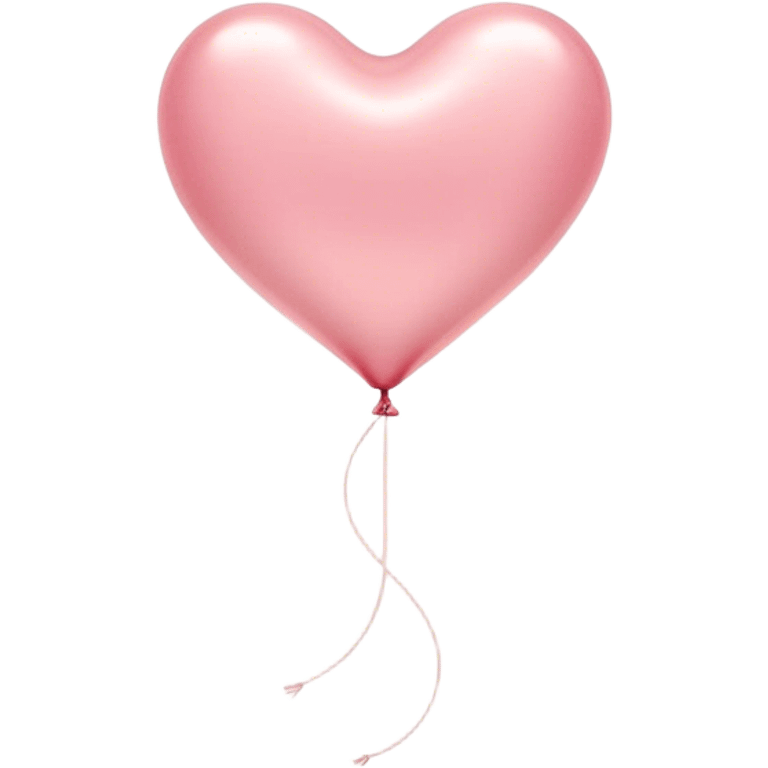 Cinematic tiny floating heart balloon, glossy and round, warm pink hues, slightly transparent with a soft glow, delicate string gently swaying, dreamy and adorable. emoji