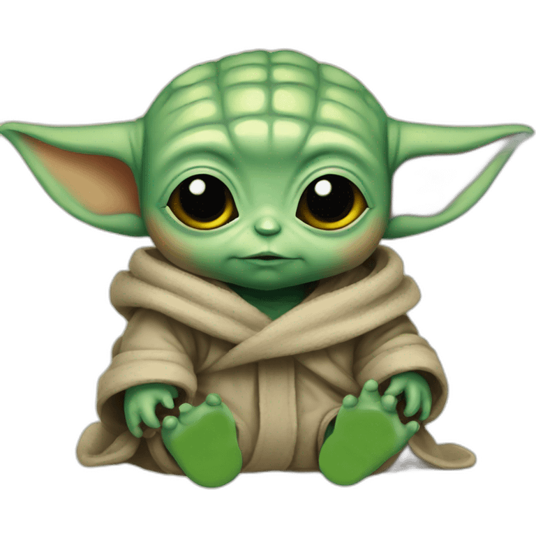 baby yoda  Ukraine flag emoji