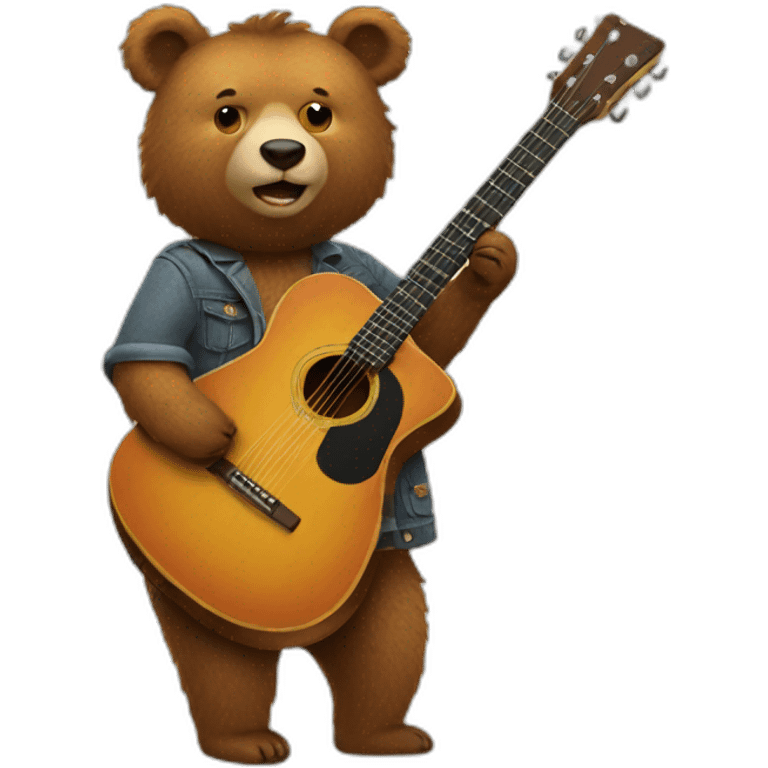 bear with guitar emoji