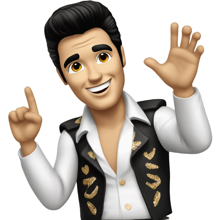 Elvis saying thank you emoji