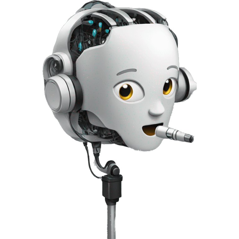 artificial Intelligence with microphone emoji