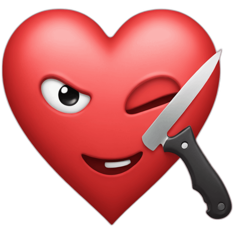 Heart with knife  emoji