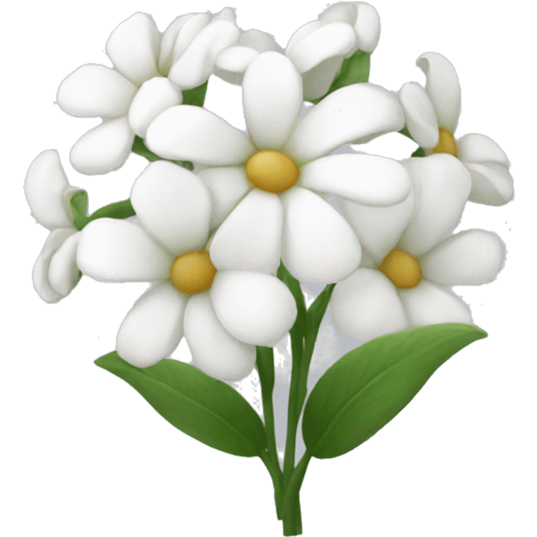 white flowers  emoji