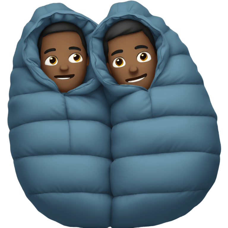 Two guys in a sleeping bag emoji