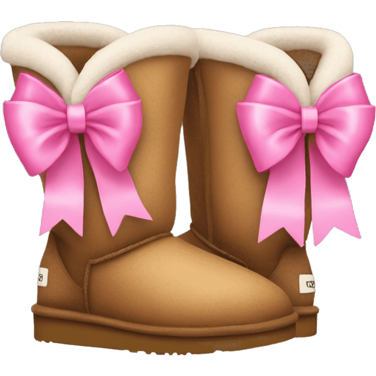 Uggs with pink bows emoji