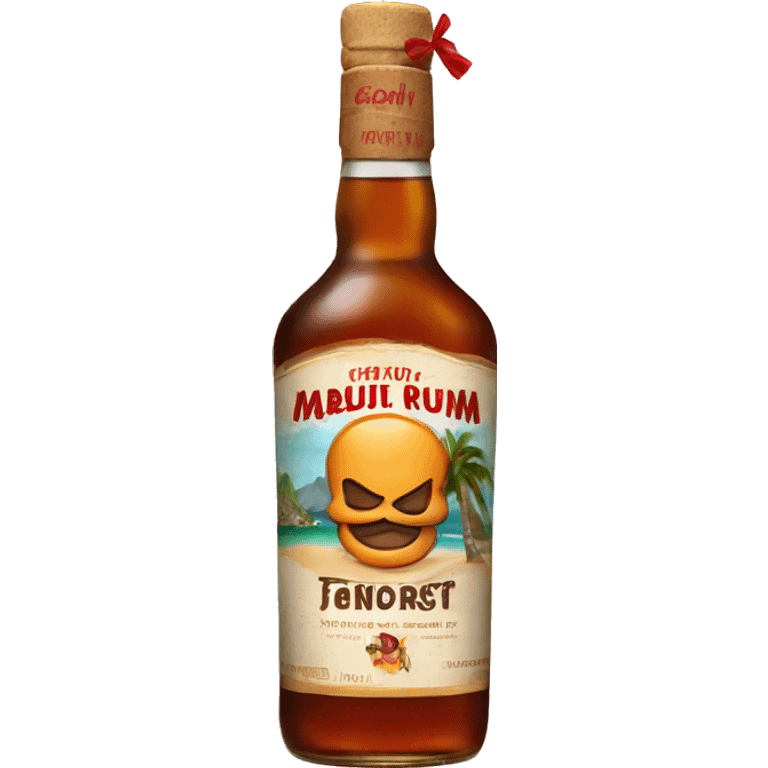 Malibu rum with a bow emoji