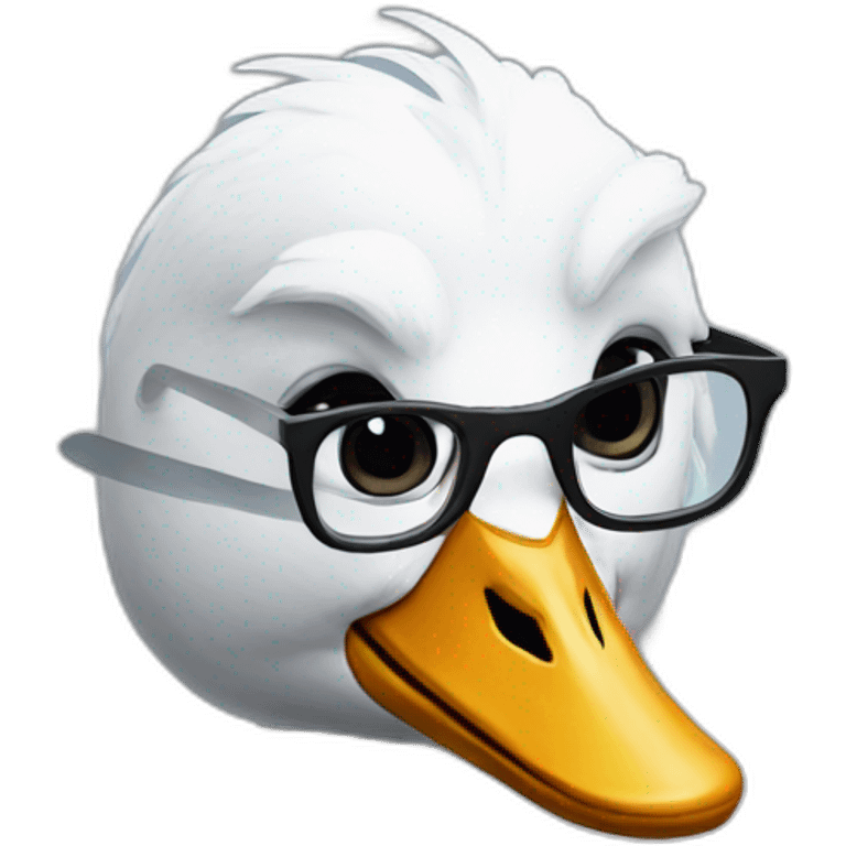 Swan with specs emoji