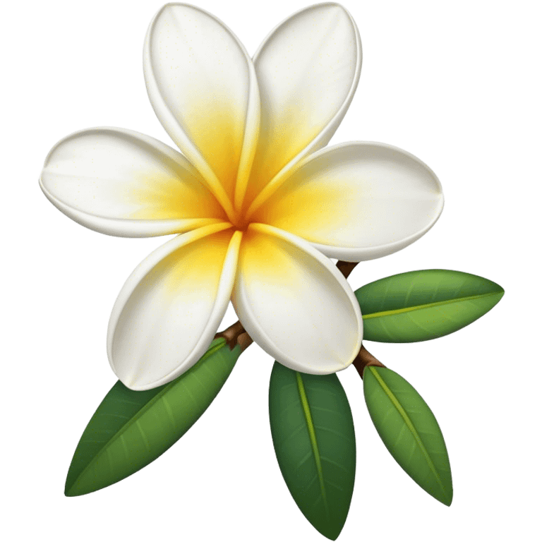 single Frangipani stem emoji