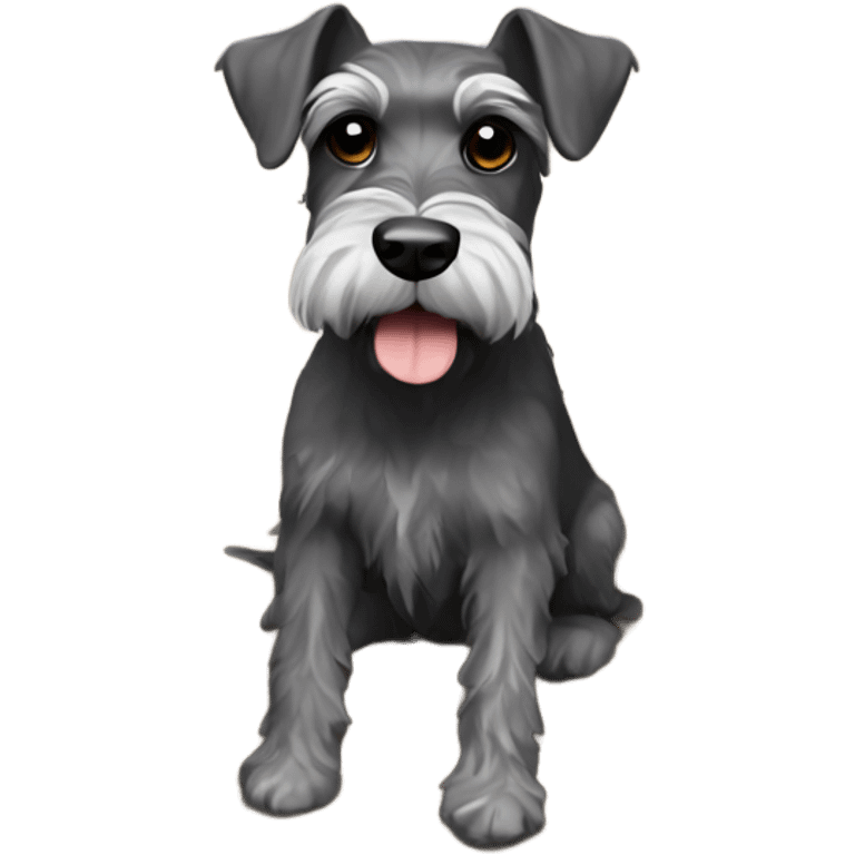 Schnauzer in mud emoji