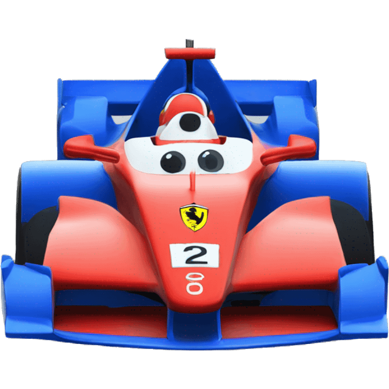 Blue ferrari f1 car emoji