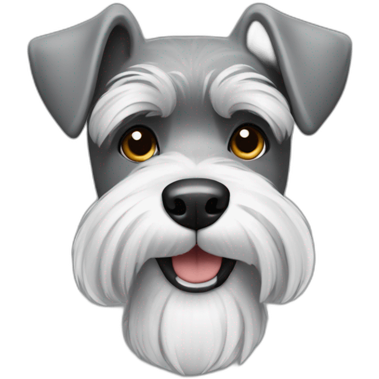 Dog schnauzer grey emoji