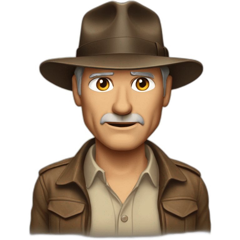 A TOK emoji of Harrison Ford as Indiana Jones. No patterns emoji