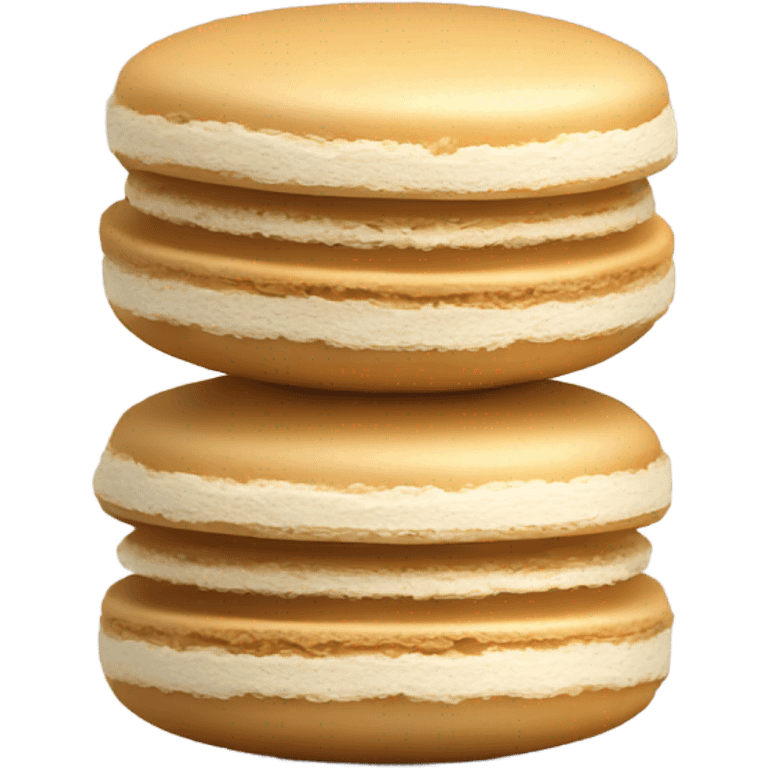 three stacked vanilla macaroons emoji