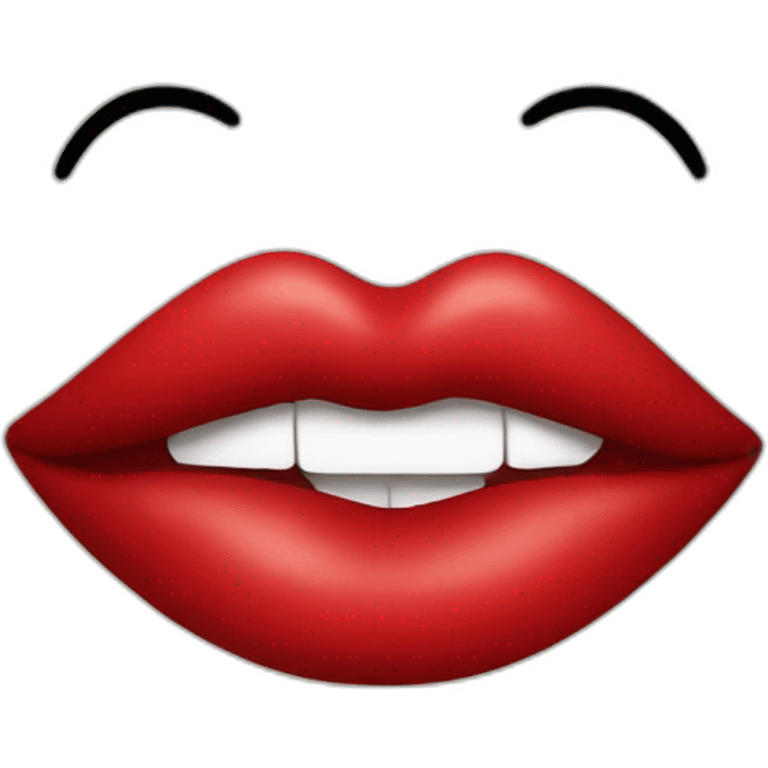 red lips kissing emoji