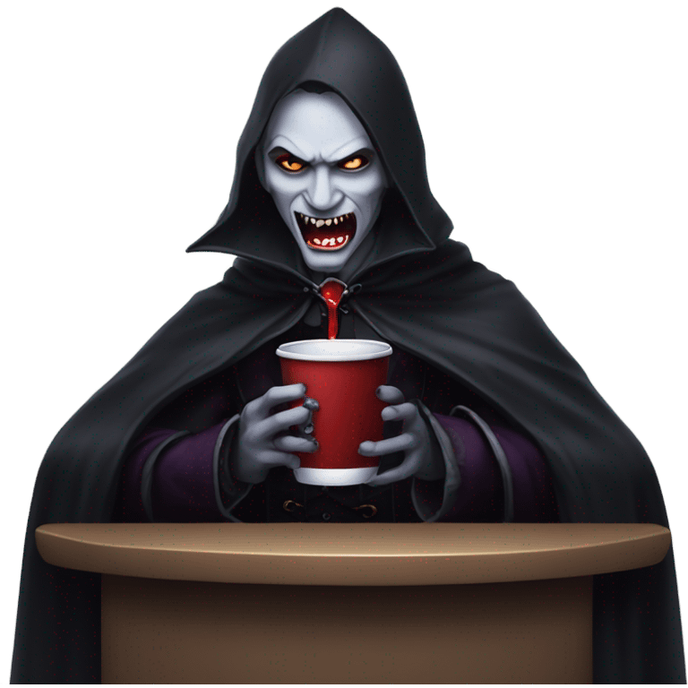 Vampire sipping lean emoji