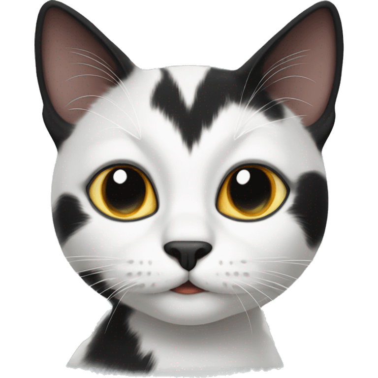 White-black cat emoji