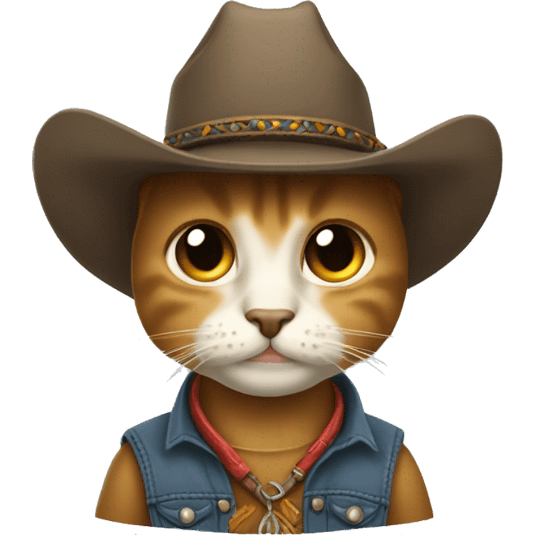 Gato con sombro de vaquero emoji