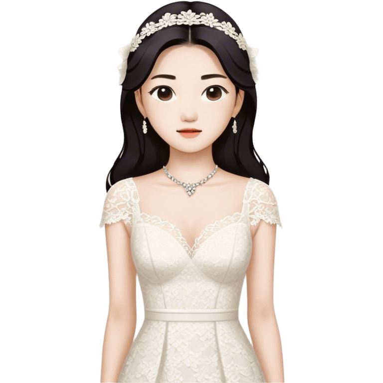 Jun Ji-hyun in lace white dress emoji