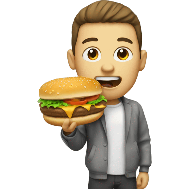 Casoh eating a burger  emoji