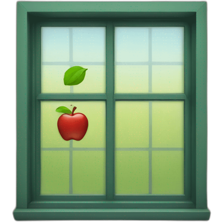 apple in the window emoji