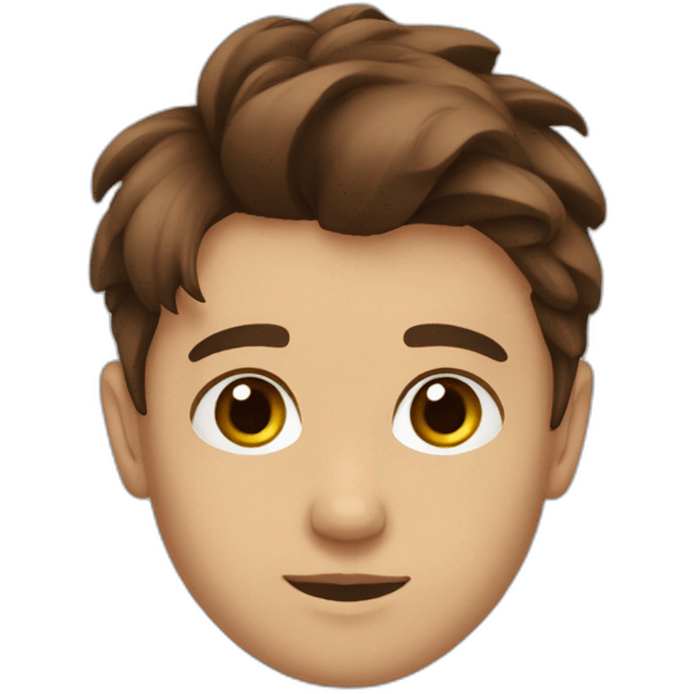 Brown hair Mykyta Viktor  emoji