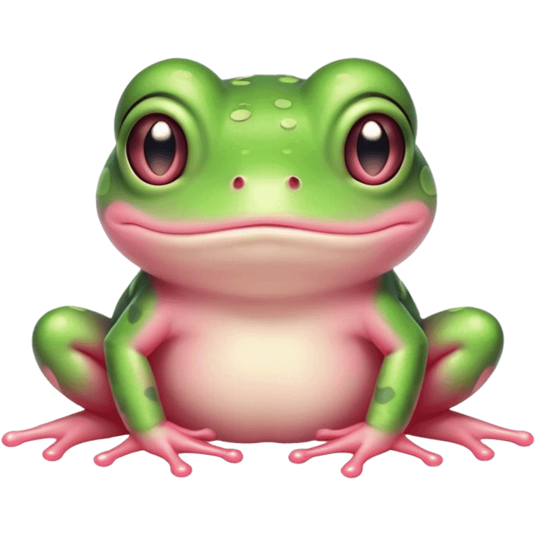 cute frog cheeks pink emoji