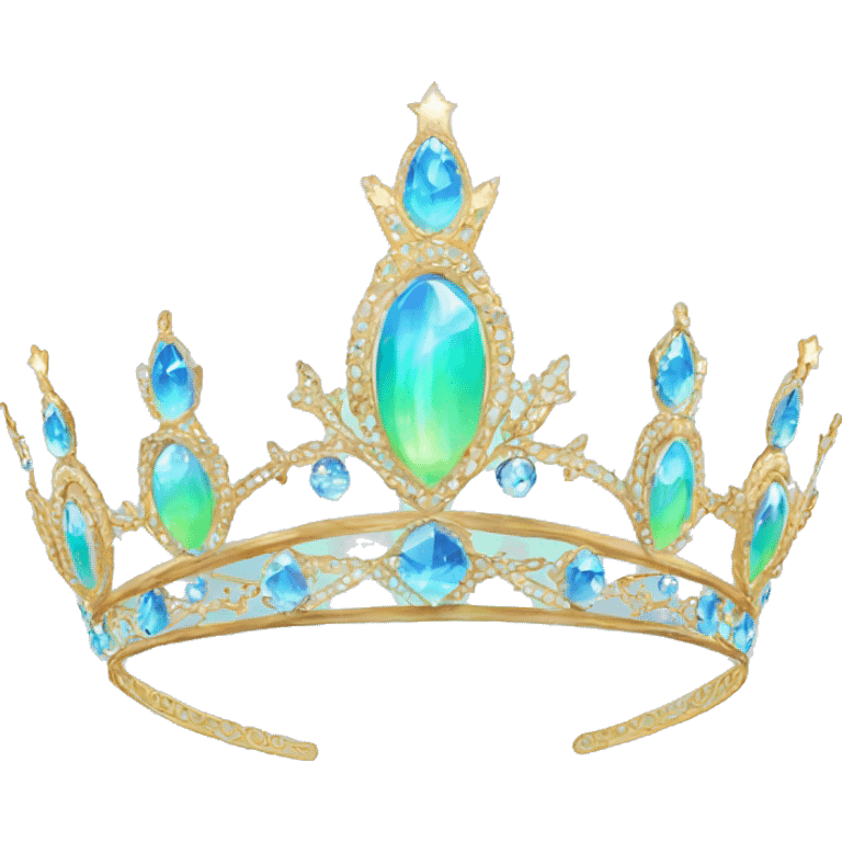 Aurora tiara emoji