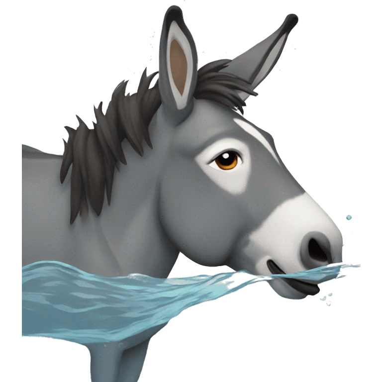 Donkey in water  emoji