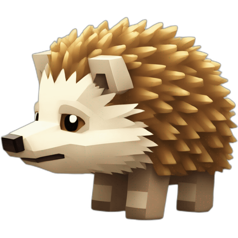 Minecraft pixel hedgehog emoji