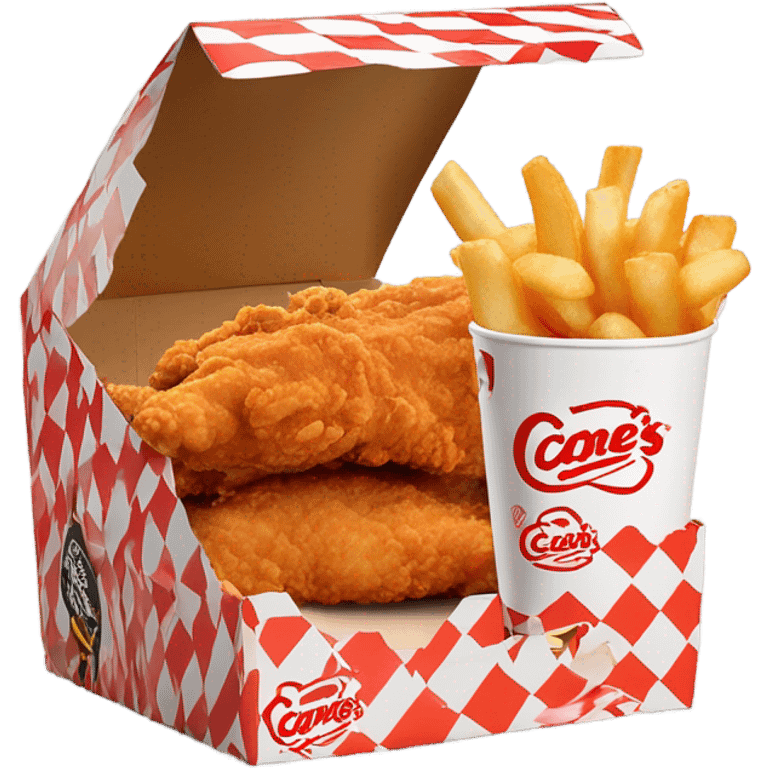 raising canes box combo with soda emoji